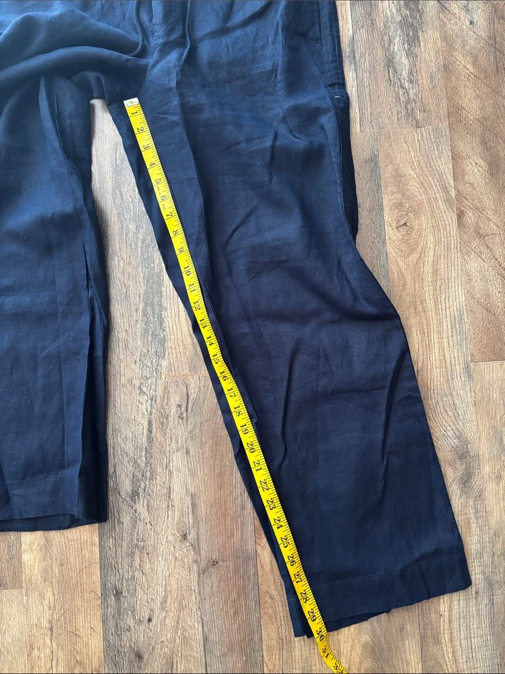 Quince Navy Blue Linen Summer Pants size large